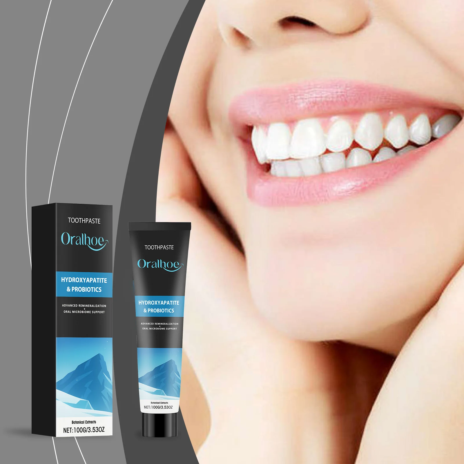 Hydroxyapatit-Zahnpasta reduzieren Kaffee- und Teeflecken, Zahnaufhellung, entfernen Mundgeruch, verhindern Karies, Aufhellung, Zahnpasta