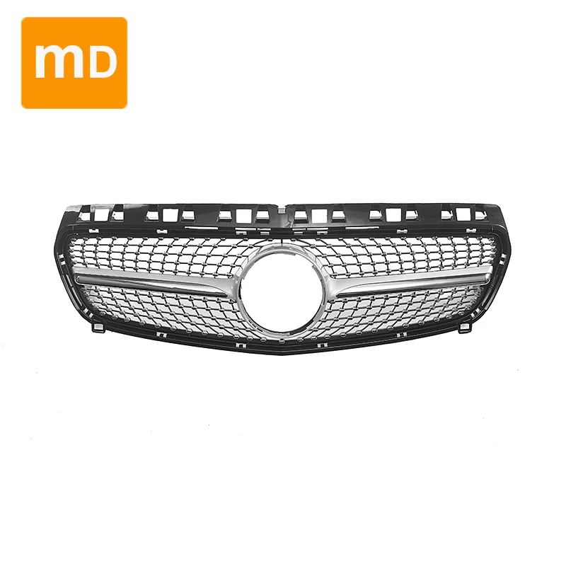 

Black Radiator Grilles For Mercedes Benz A-Class W176 2013-2016 Front Double Kidney Hood Gloss Black Car Accessories