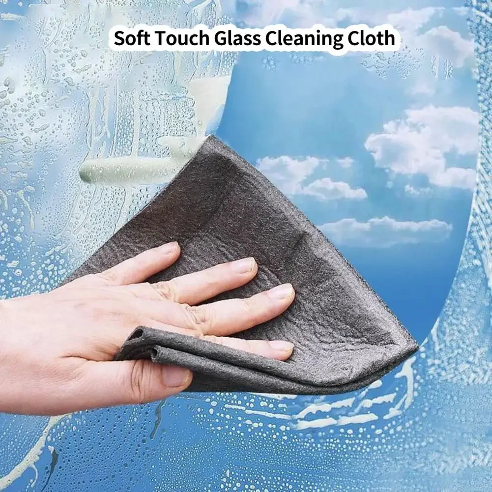 1Pc Glass Cleaning Cloth Lint Free Cleaning Towel Vehicle Care Cleaning Rag Kitchen Dish Cloth Car Accessory Household Supply