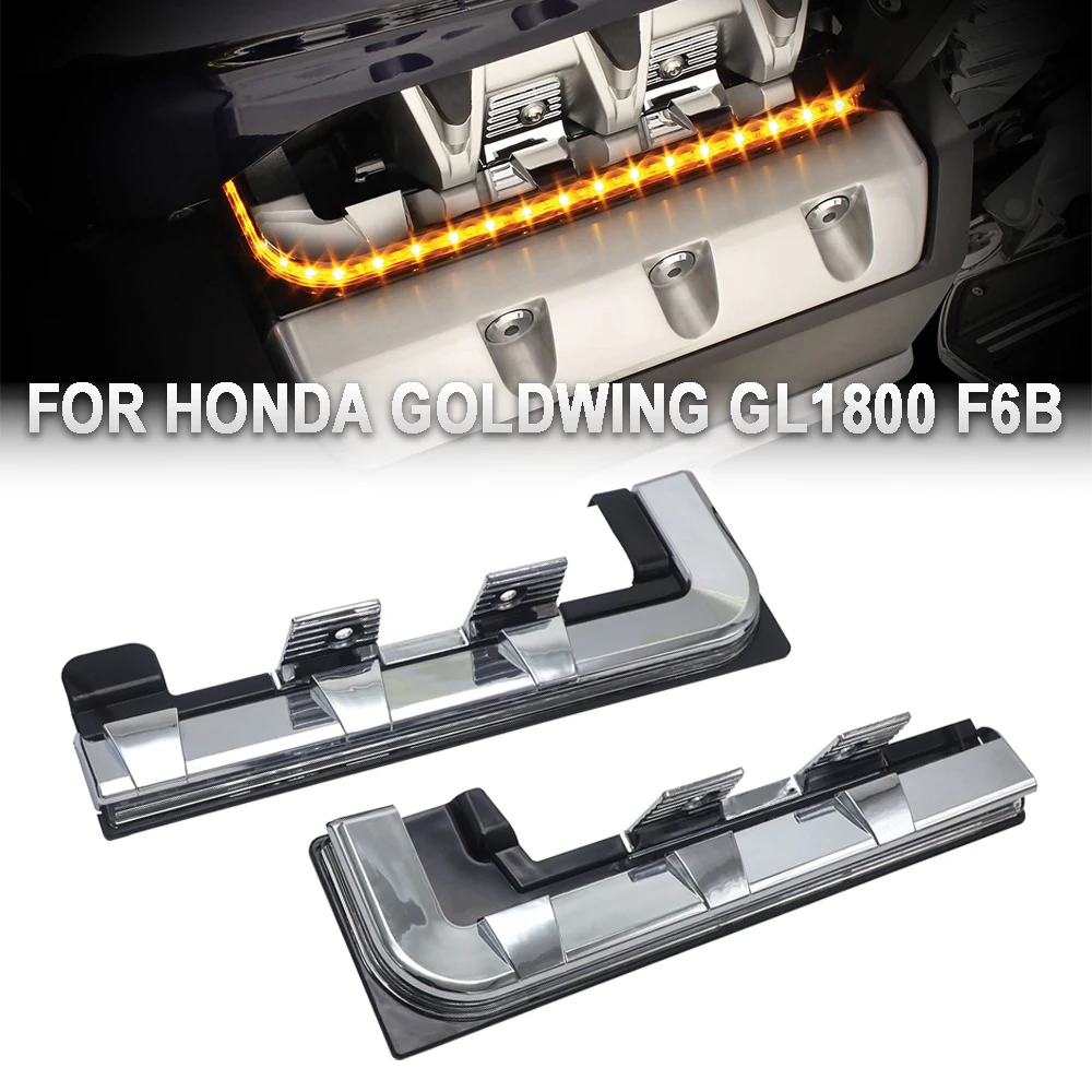 

NEW For Honda Goldwing GL1800 F6B GL 1800 2018 2019 2020 2021 Gold Wing Tour DCT Motorcycle Chrome LED Engine Lighting Panels