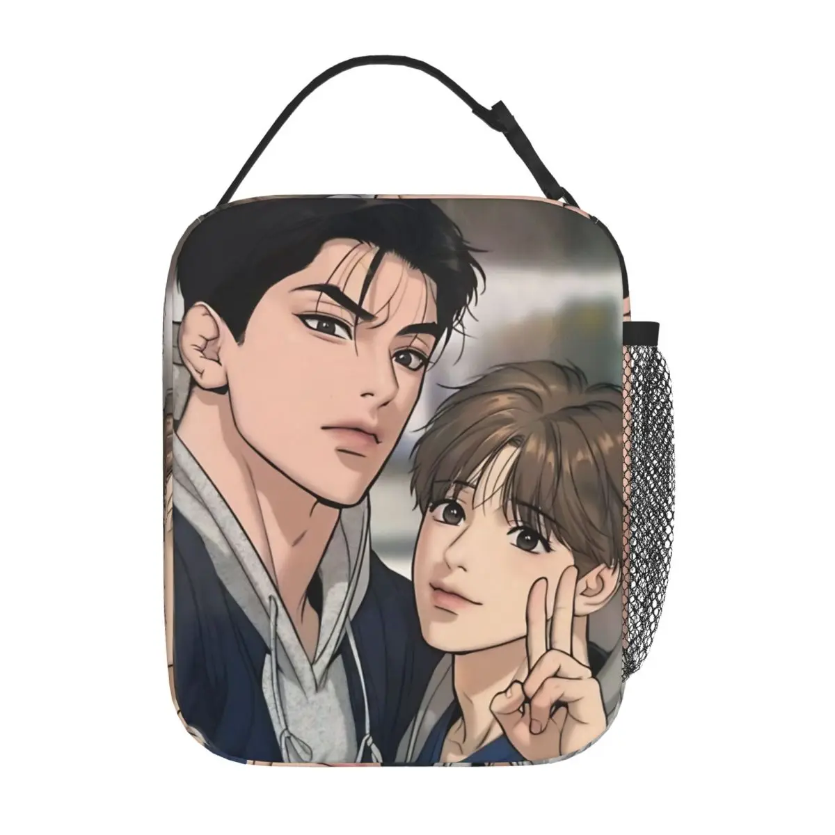 Kim Dan Joo Jaekyun Bolsa de almuerzo aislada Bolsa más fresca Contenedor de almuerzo, bolsa a prueba de fugas, fiambrera, bolsas de almacenamiento de alimentos, viaje en la playa