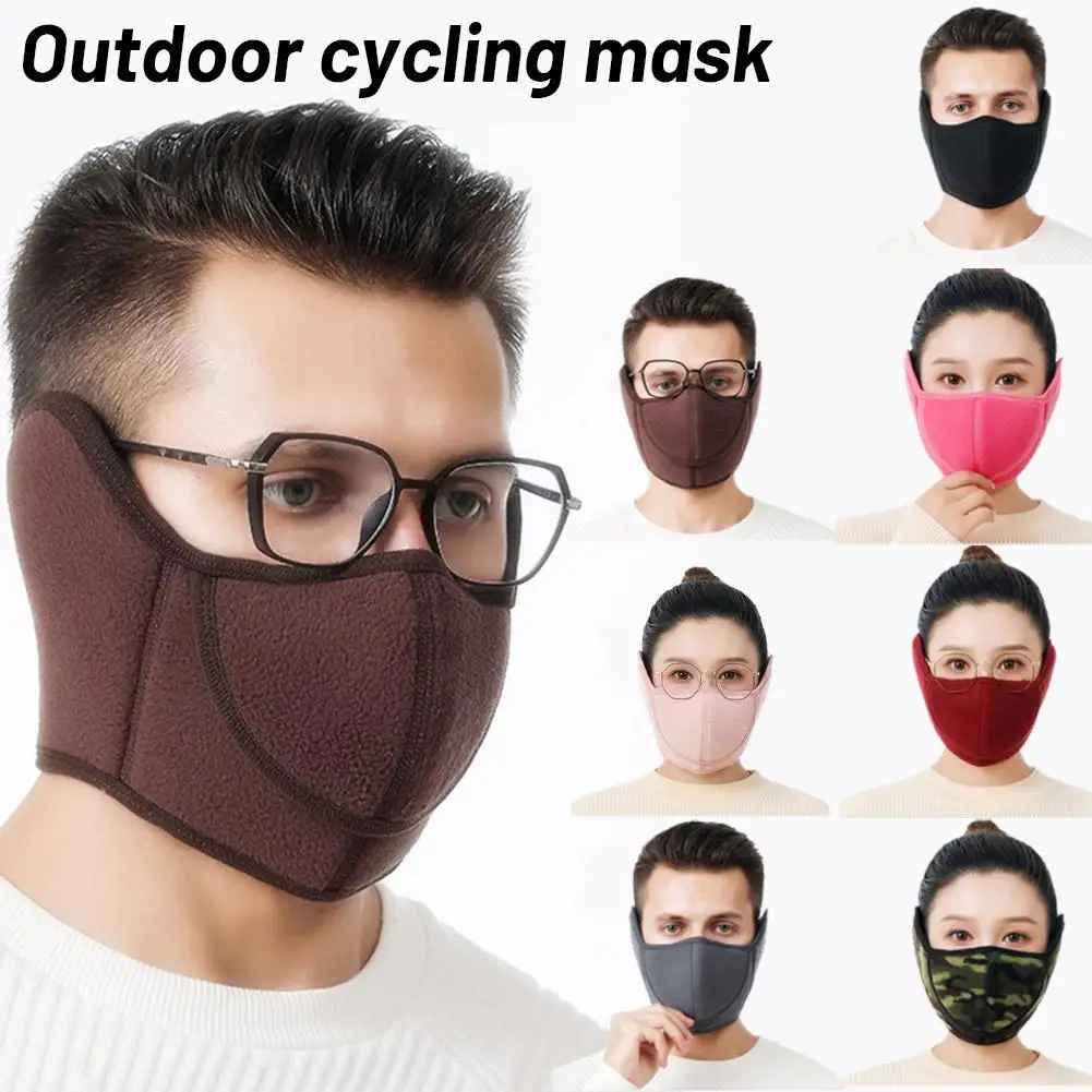 Winter Outdoor Cycling Mask Windproof Warm Breathable Headwear Mask Comfortable Hiking Protection Ear Cycling Skiing Z4V0