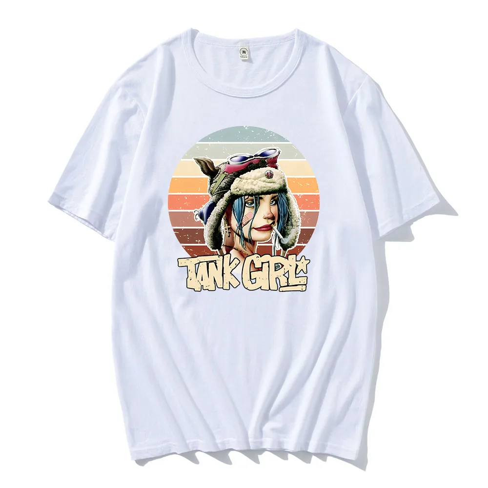 Tank Girl T-shirt Anime Print High Quality Cotton Tee-shirt for Summer Girls Goth Tshirts Funko Punk Gamer Cult Movie Music Tees