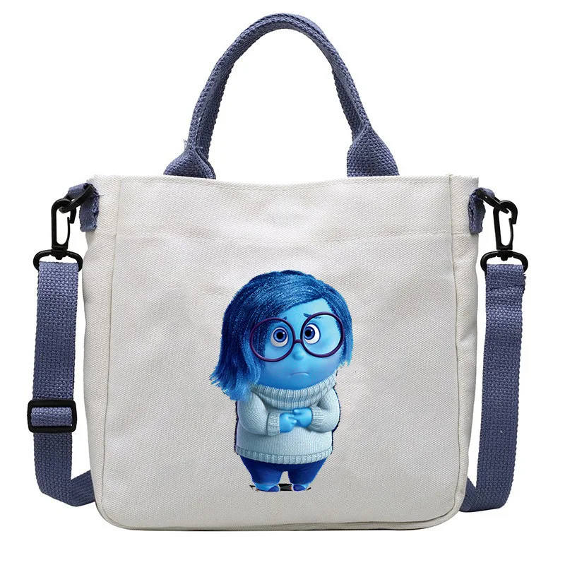 حقيبة كتف من الداخل إلى الخارج 2 حقيبة يد مطبوعة برسوم كارتونية ذات سعة كبيرة حقيبة كروس للنساء حقيبة تخزين محمولة أنيقة هدية