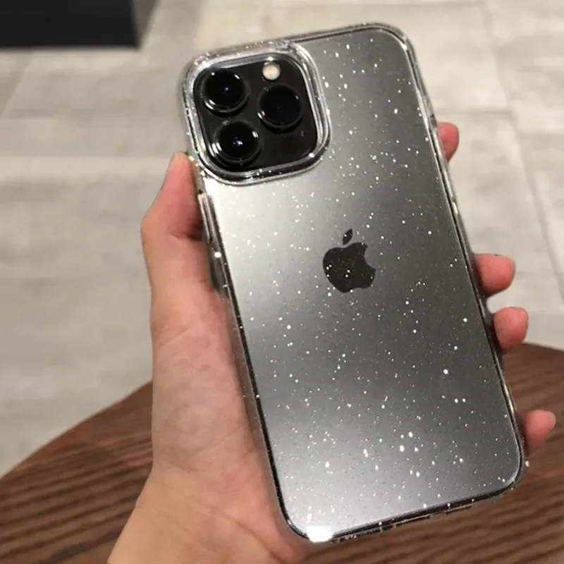 IPhone用の透明で光沢のあるシリコン保護ケース,耐衝撃性,ファッショナブル,16, 15, 14 plus,13,12 mini,11 pro max