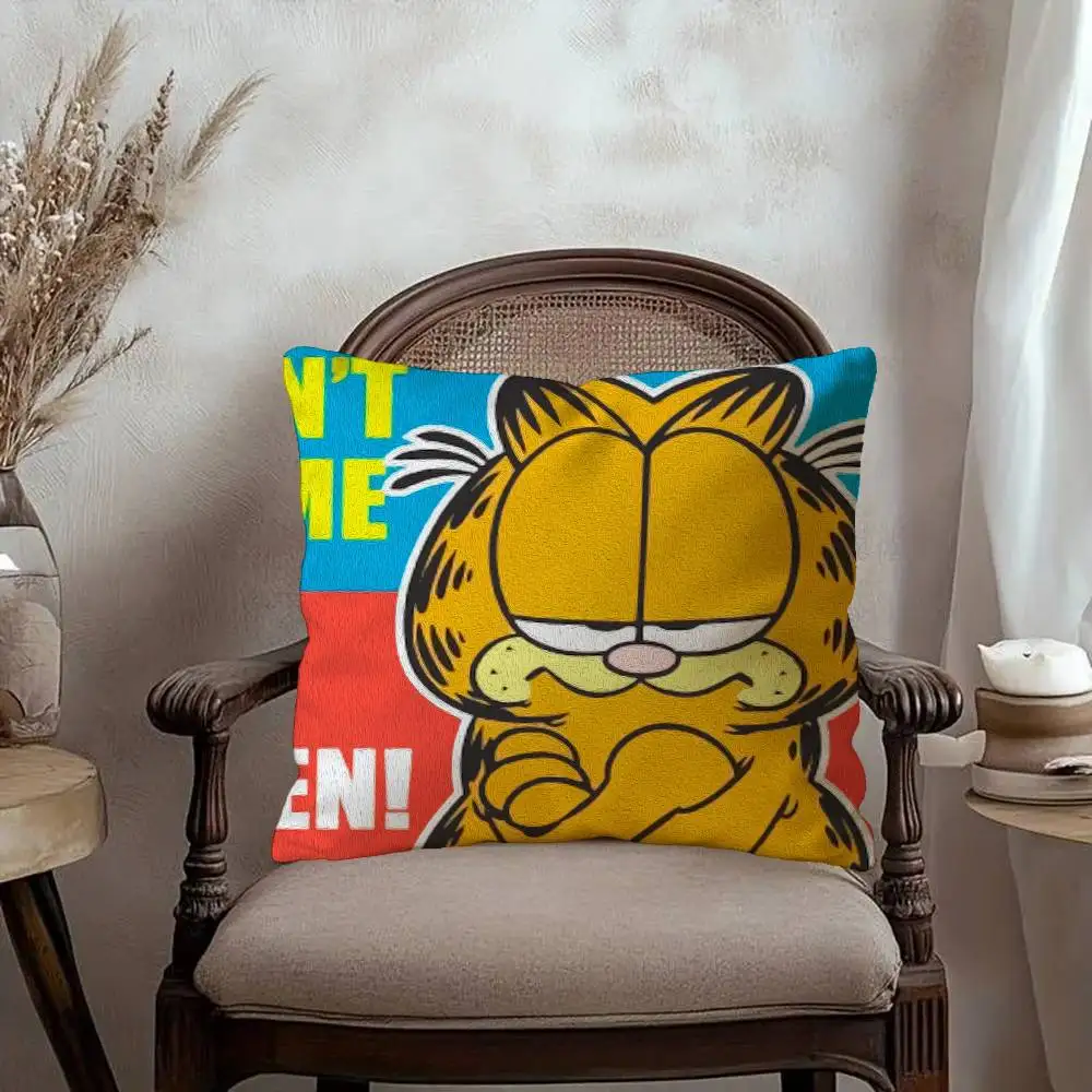 Cartoon Garfield Maple Design Cushion Cover Happy Autumn Harvest decor Holiday Decorati Pillow Cover