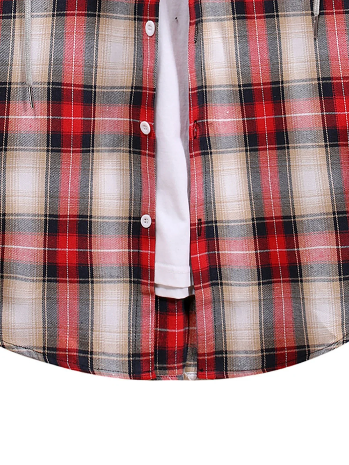 

Мужская клетчатая свободная куртка с капюшоном, повседневная одежда Sle ort Sve Youth Faion, осенний сезон, обычный, тонкий, другой материал 00%