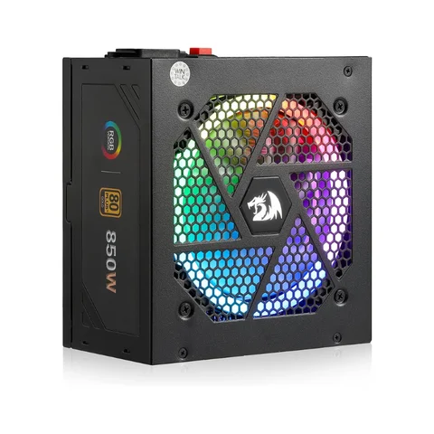 Redragon RGPS-850W 80+ Gold 850 Watt ATX 3.0 & PCIe 5.0 Fully Modular Compact 160mm Size Power Supply, Full Mod Cables