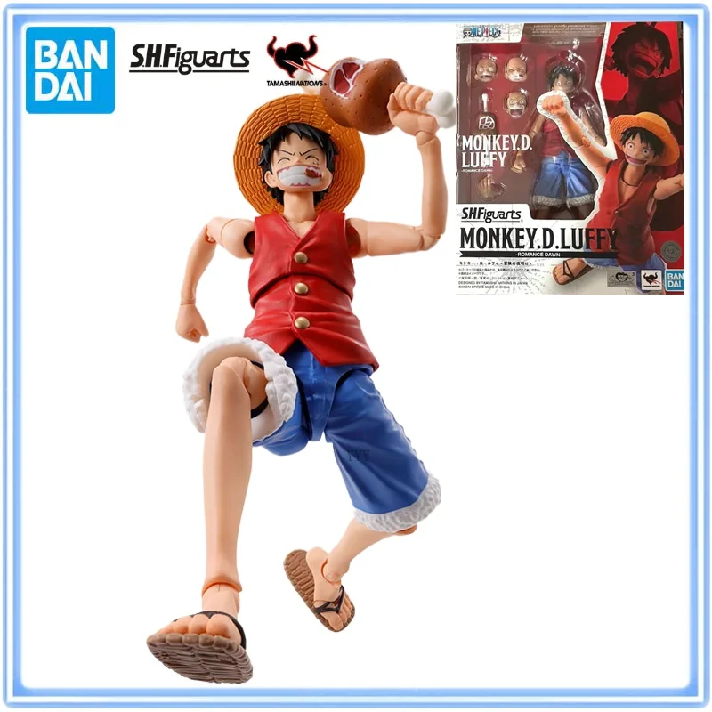 

Original Bandai One Piece S.H.Figuarts Monkey. D. Luffy Romance Dawn PVC Action Figures Model Collectible Toys Gifts