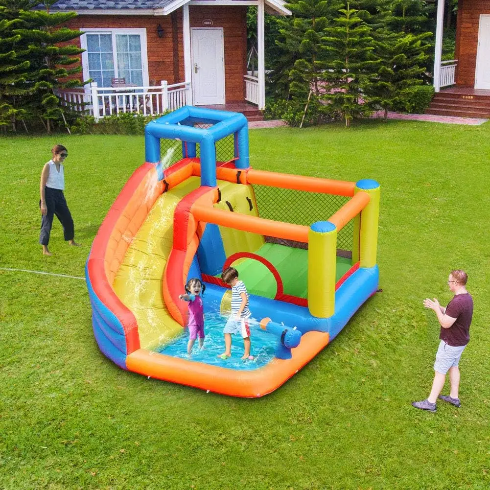 Inflatable Bounce Slide House Jumper Water Slide Park Combo for Kids Outdoor Party with Air Blower