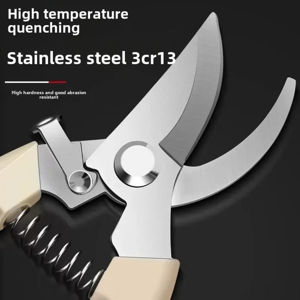 Pruning Scissors Shears Stainless Steel Precise Ergonomic Handheld Garden Flower Tree Tool with Soft Grip Handle