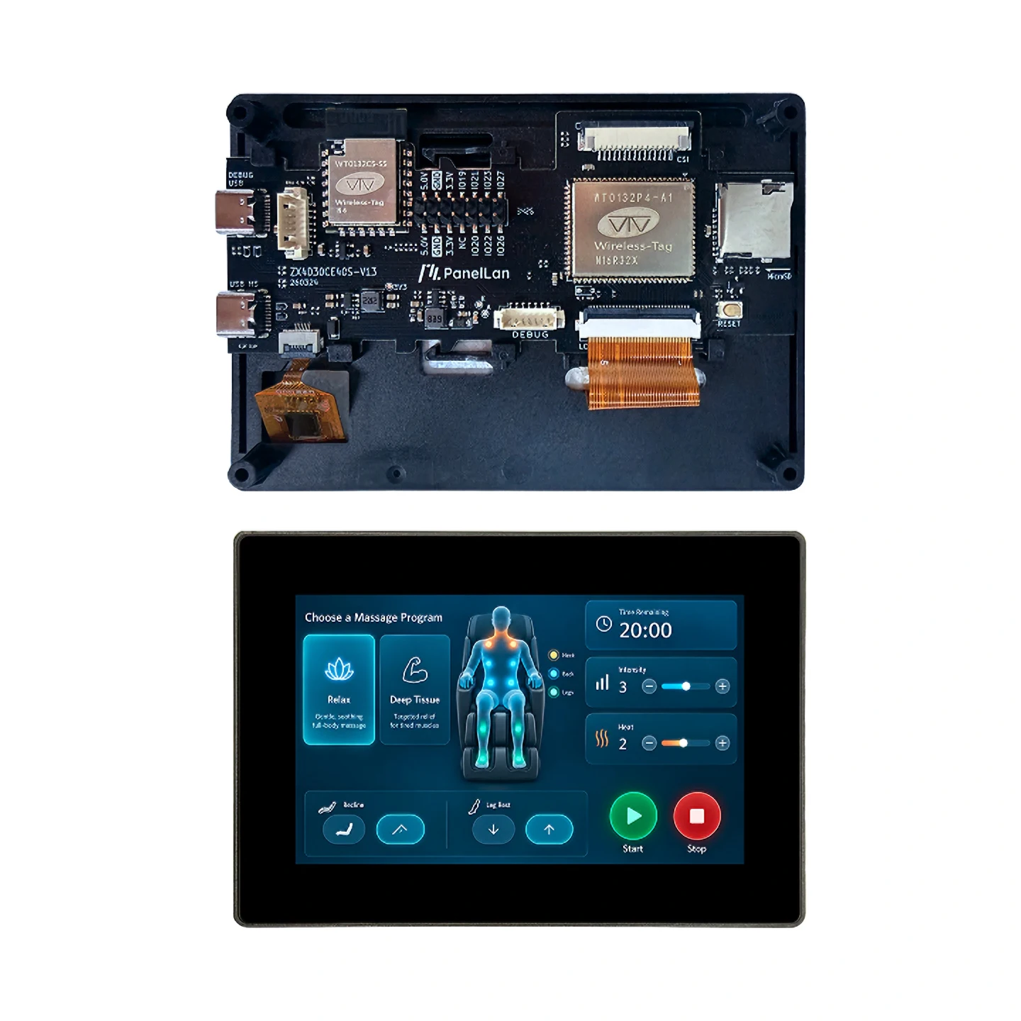  ESP32-P4+C5 Development Board 4.3 Inch IPS Touch Screen with MIPI CSI Interface 32MB PSRAM 16MB Flash Support WiFi6  BT5