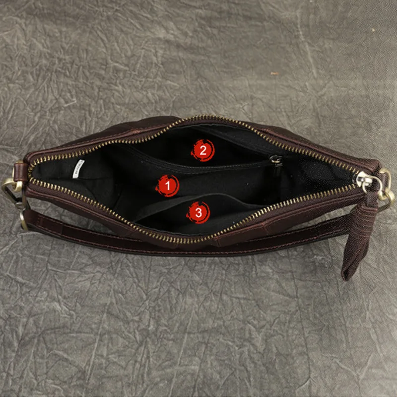 حقيبة يد من جلد البقر الأصلي باللون الأسود على شكل نصف قمر، ذات شكل فريد، ذات استخدام مزدوج، حقائب كروس بحزام كتف قابل للتعديل #2