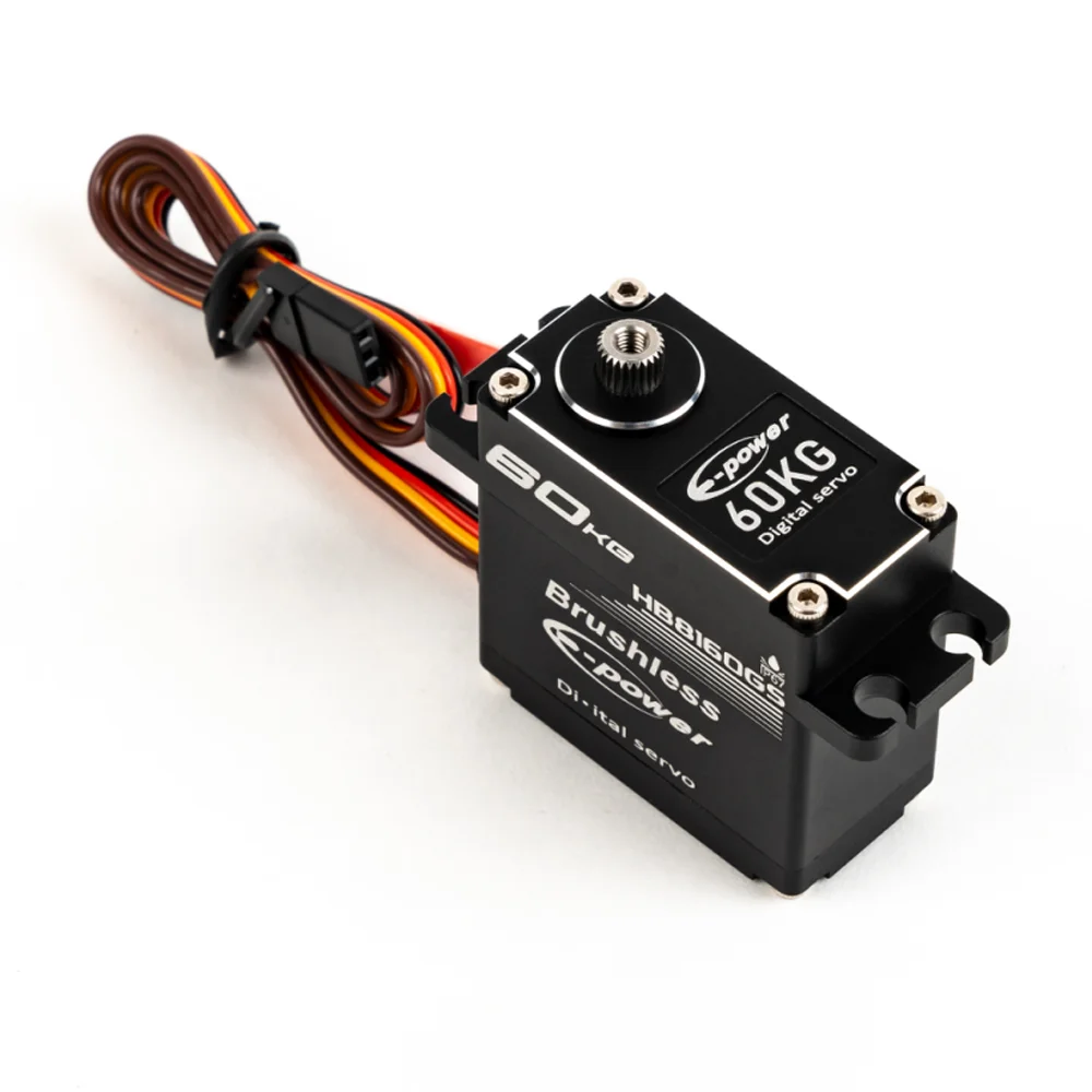 E-POWERRC 60KG Brushless Servo for 1/8 1/10 RC Crawler Car Robot Traxxas Scx10 Part - 14V Waterproof Metal Gear High Torque 180°