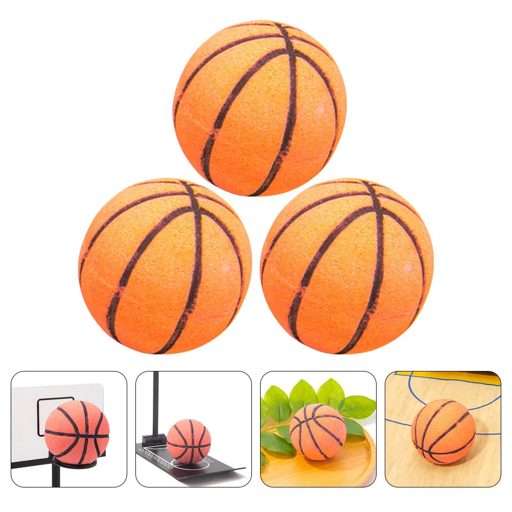 

3pcs Sea Salt Balls Natural Bathing Bombs Basketball Shape Milk Plant Scent Skin Friendly Bath Salt Set Travel Colored