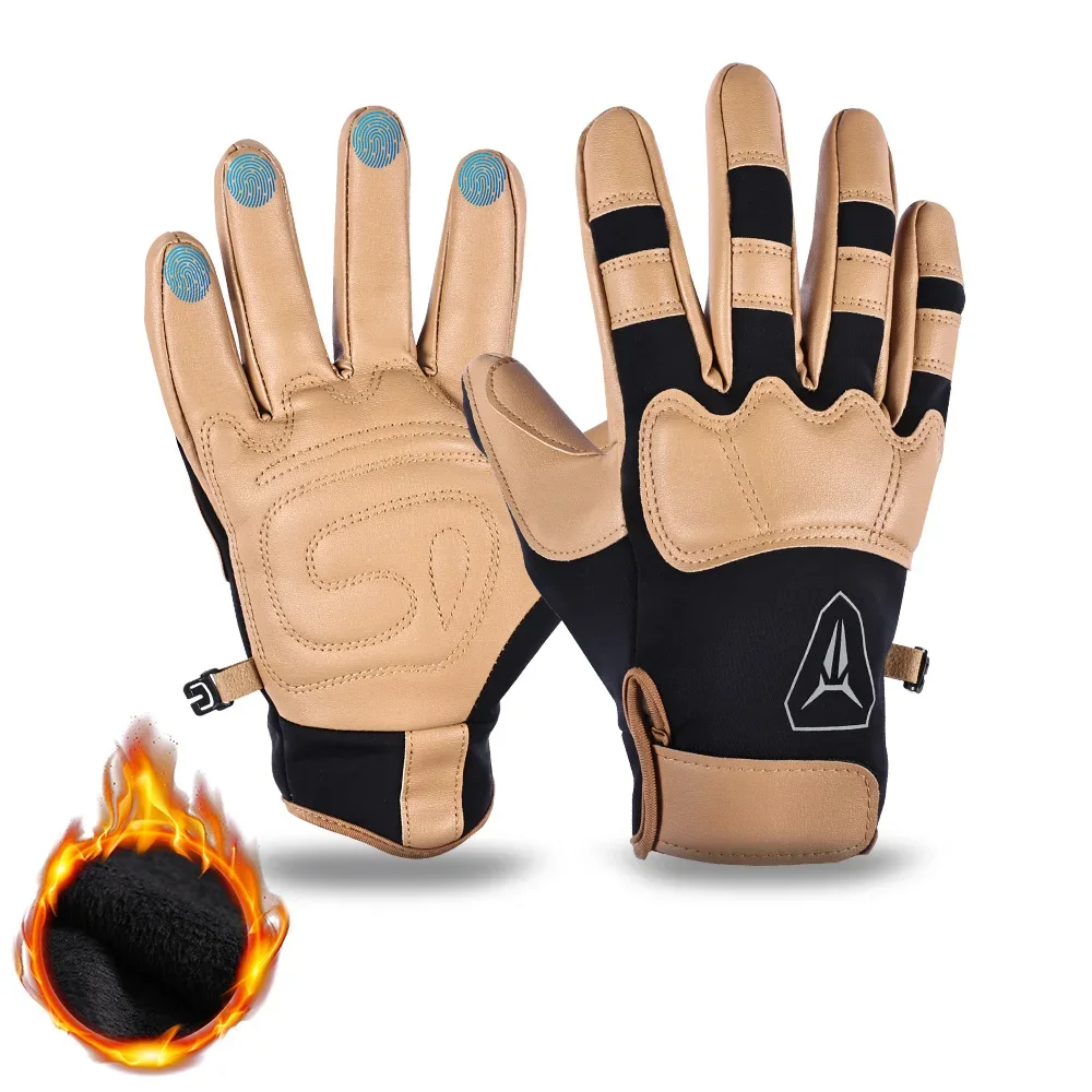 AliExpress NONE X-TIGER Warm Cycling Gloves Fingertip Touch Screen Non Slip Wear Resistant Bicycle Motocross gloves Winter Windproof Ski Gloves
