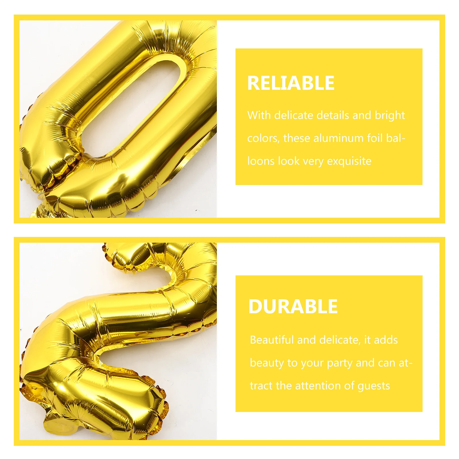 

2 Sets Balloons Decorative Prom Graduation Party Gold Decoration Season