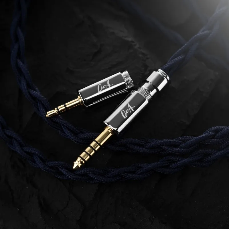 QoA Gin Earphone Cables With 3.5+4.4mm Plug Headphone Wire 0.78mm 2Pin Cable Headest For HiFi Music Gifts Earbuds view 4