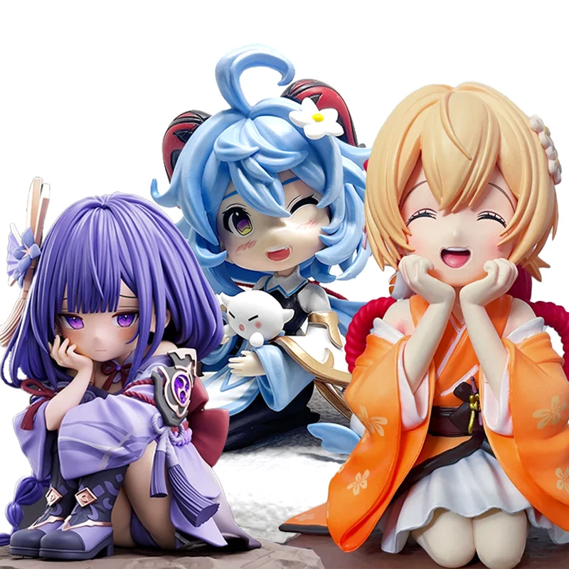 Genshin Impact Figurine GK Cute Raiden Shogun Naganohara Yoimiya Action Figures Yoimiya Anime PVC Model Collection Toys Gifts