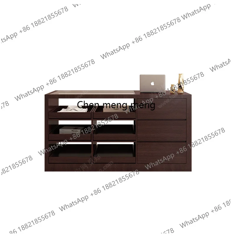 Negozio di abbigliamento da donna Nakashimadai borsa per scarpe vetrina per gioielli pagina di cassa con tavolo ad acqua semplice in vetro integrato