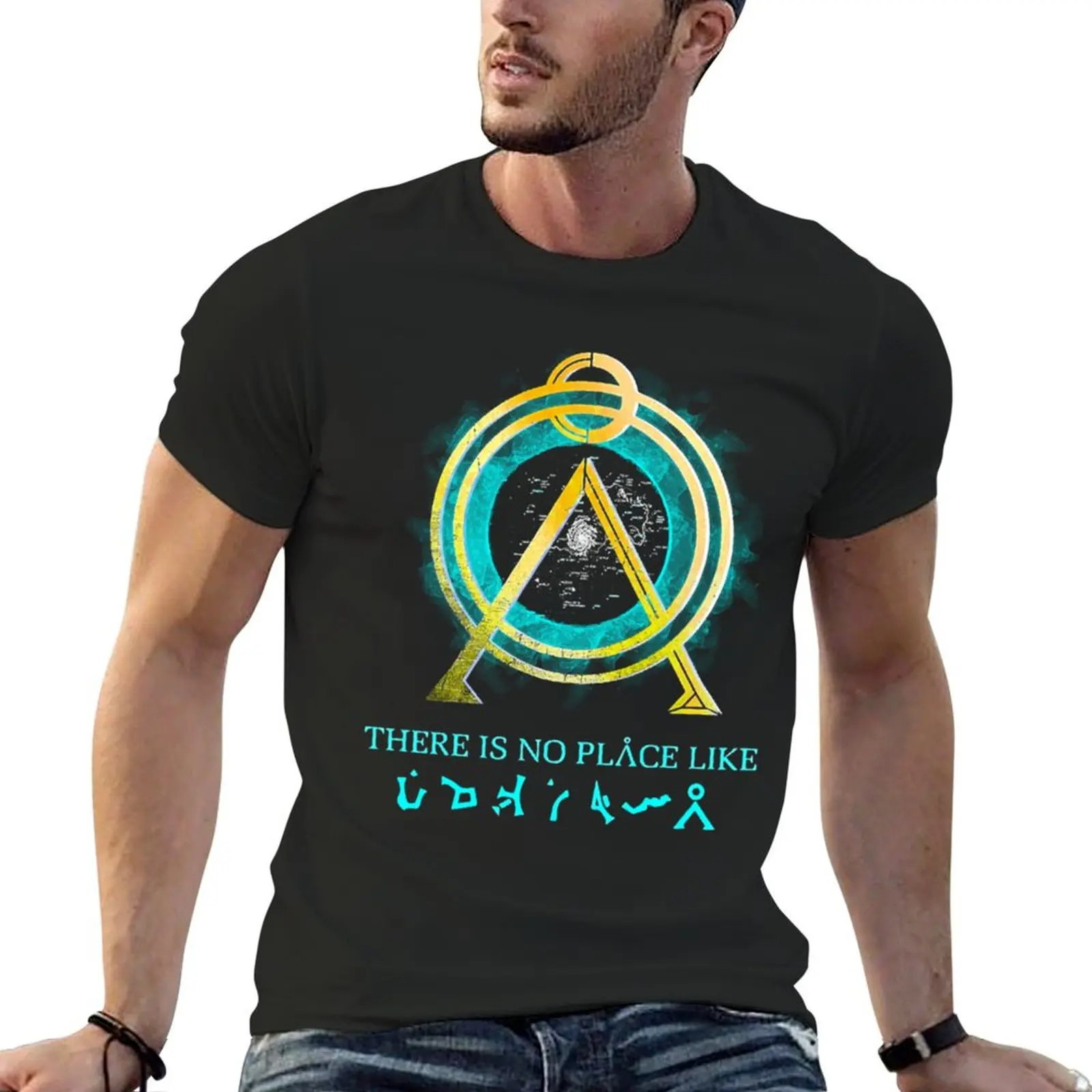 There Is No Place Like Home Vintage Stargate T-shirt quick-drying boys whites plain summer clothes tshirts for men