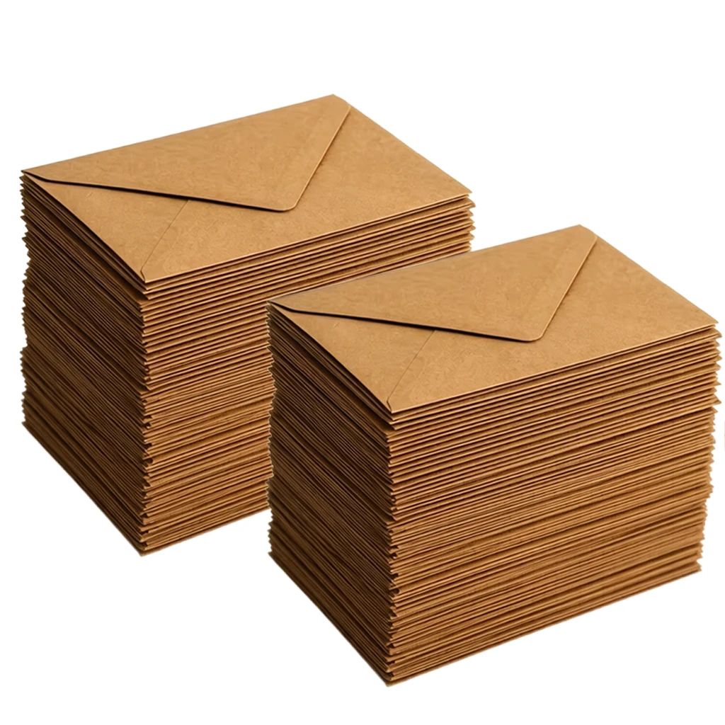Enveloppes Kraft professionnelles en vrac 10x7cm – 25, 50 ou 100 pièces pour la correspondance professionnelle, l'utilisation au bureau et l'envoi de documents TMZ