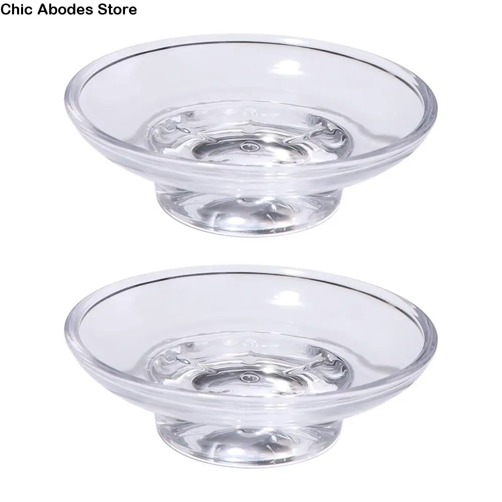 

Прозрачная матовая стеклянная мыльница, круглая стеклянная мыльница, сухая прозрачная стеклянная мыльница, удлиняющая жизнь мыла, креативный держатель для мыла