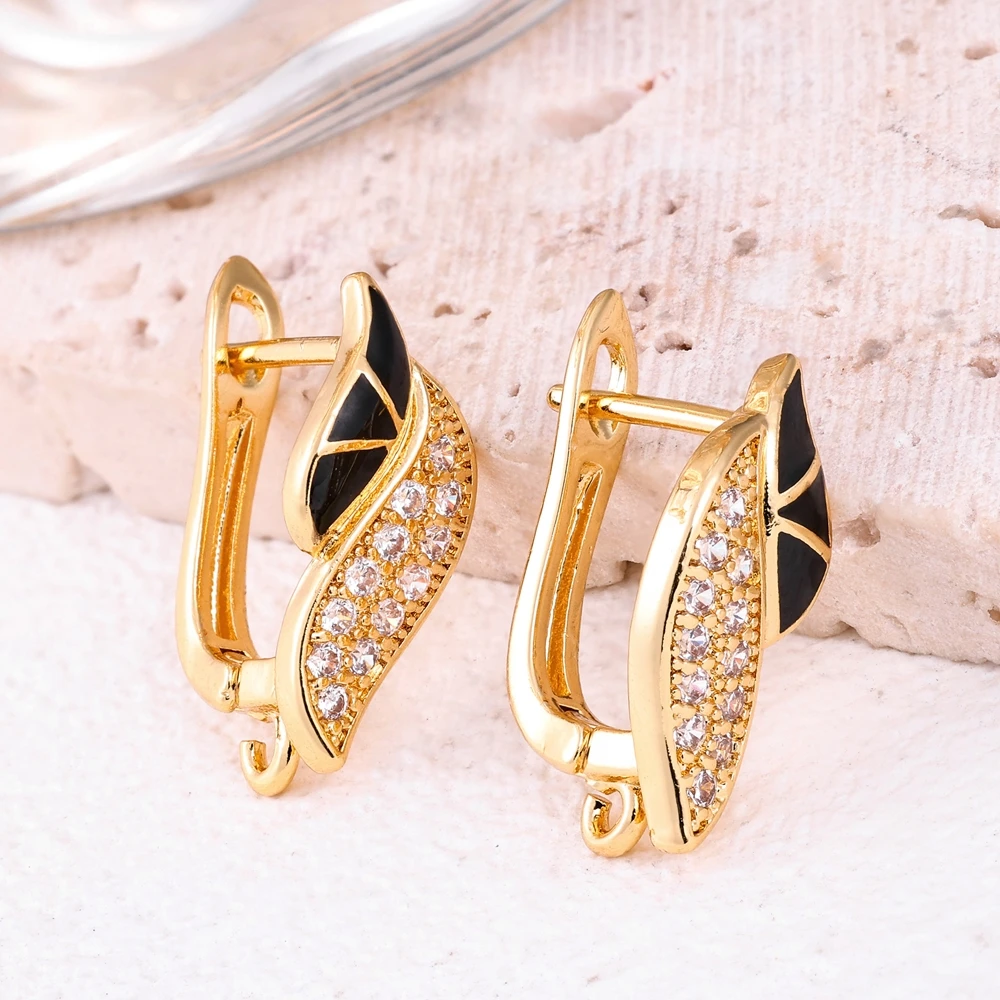 Juya 2, 4 Stück/Set, 18 Karat versilberte, einfache Verbindungselemente, Verschlussösen für Ohrringe, zum Selbermachen von Ohrringen für Damen, geeignet für Edelsteine, Perlen und Kristalle. – Detail 8