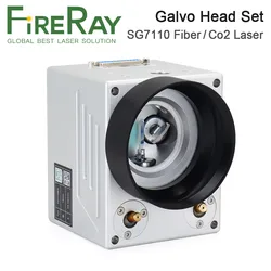 FireRay SG7110 10.6um 1064nm CO2 Laser Scanning Galvo Head Input Aperture 10mm Galvanometer Scanner with Power Supply Set