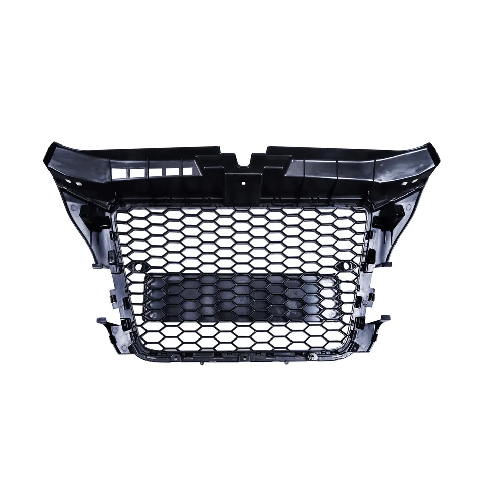 08-12 アウディ A3 8P S3 RS スタイルグロスブラックハニカムメッシュ
