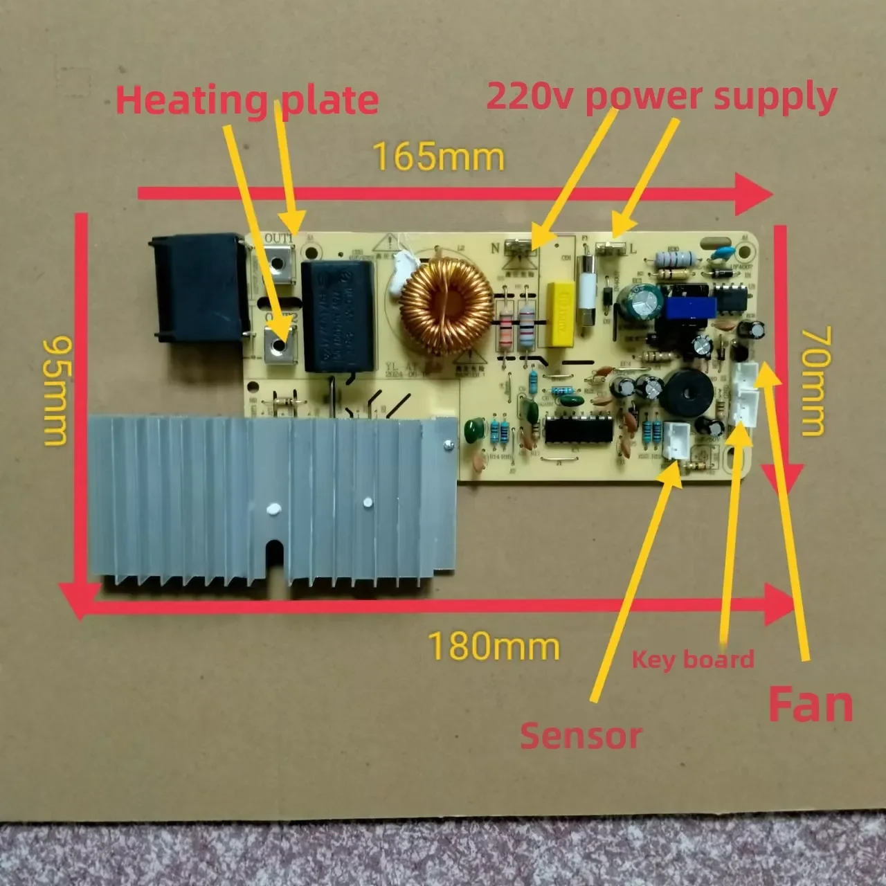 High quality high-power universal induction cooker motherboard 2200W touch 6 buttons 8 lights