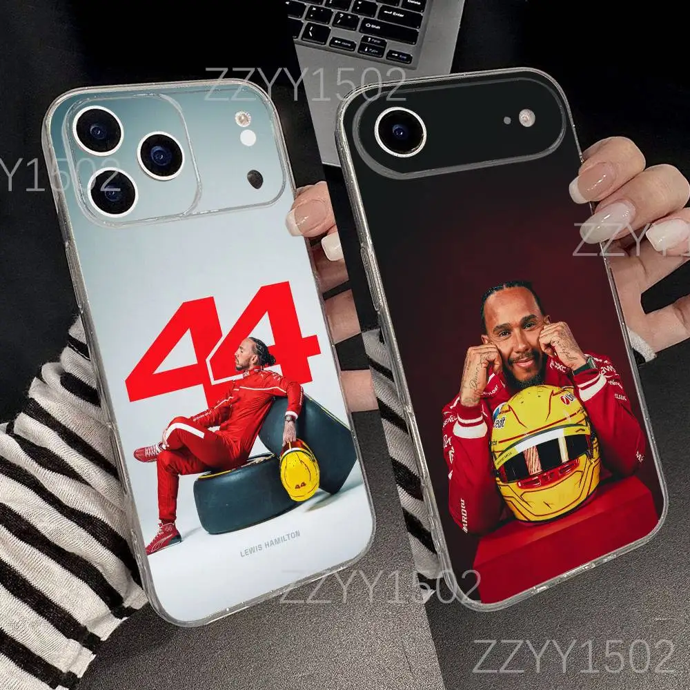 

44 L-Lewis H-Hamilton Phone Case For iPhone 17,16,15,14,13,12,11 Pro,Max,Plus,X,XS,XR,SE4,E Mini Transparent Soft