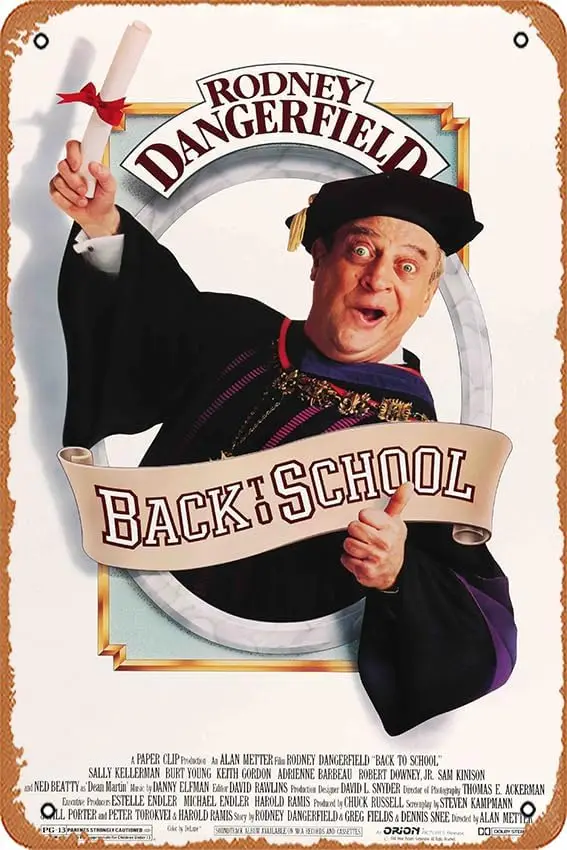 Vintage Movie Back To School Rodney Dangerfield Funny Wacky Hot–Poster Metal Tin Sign Vintage Chic Art Decoration Wall Art Print