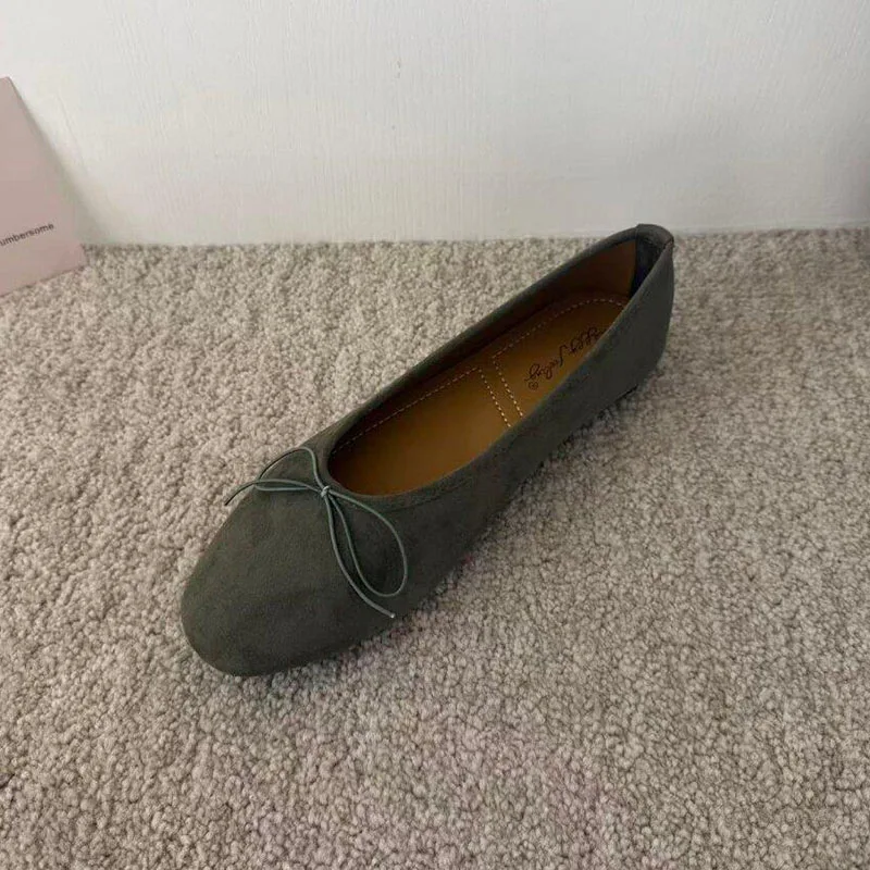 Weiche Ballerinas mit Schmetterlingsknoten, runde Zehenpartie, Damenschuhe, Slip-On-Schuhe, flache Schuhe für Damen, neu im Jahr 2026. – Detail 5