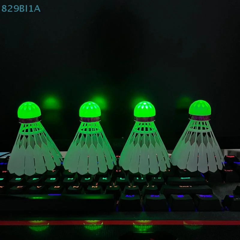 야외 형광 밝은 나일론 공 빛나는 방풍 배드민턴 공, 매우 내구성 있고 깨지지 않음