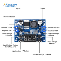 DC 7-36V to DC 0.5V-35V 3A Adjustable Step-Down Power Supply Module LM2596 Voltage Regulator With LED Voltmeter Display Digital