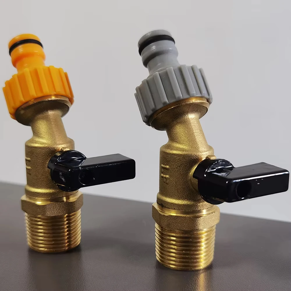 

Медный клапан 3/8 дюйма, быстроразъемное соединение, ниппель для крана, резьба 3/4 дюйма, аксессуары для садового резервуара для воды, соединение водопроводной трубы, медный клапан