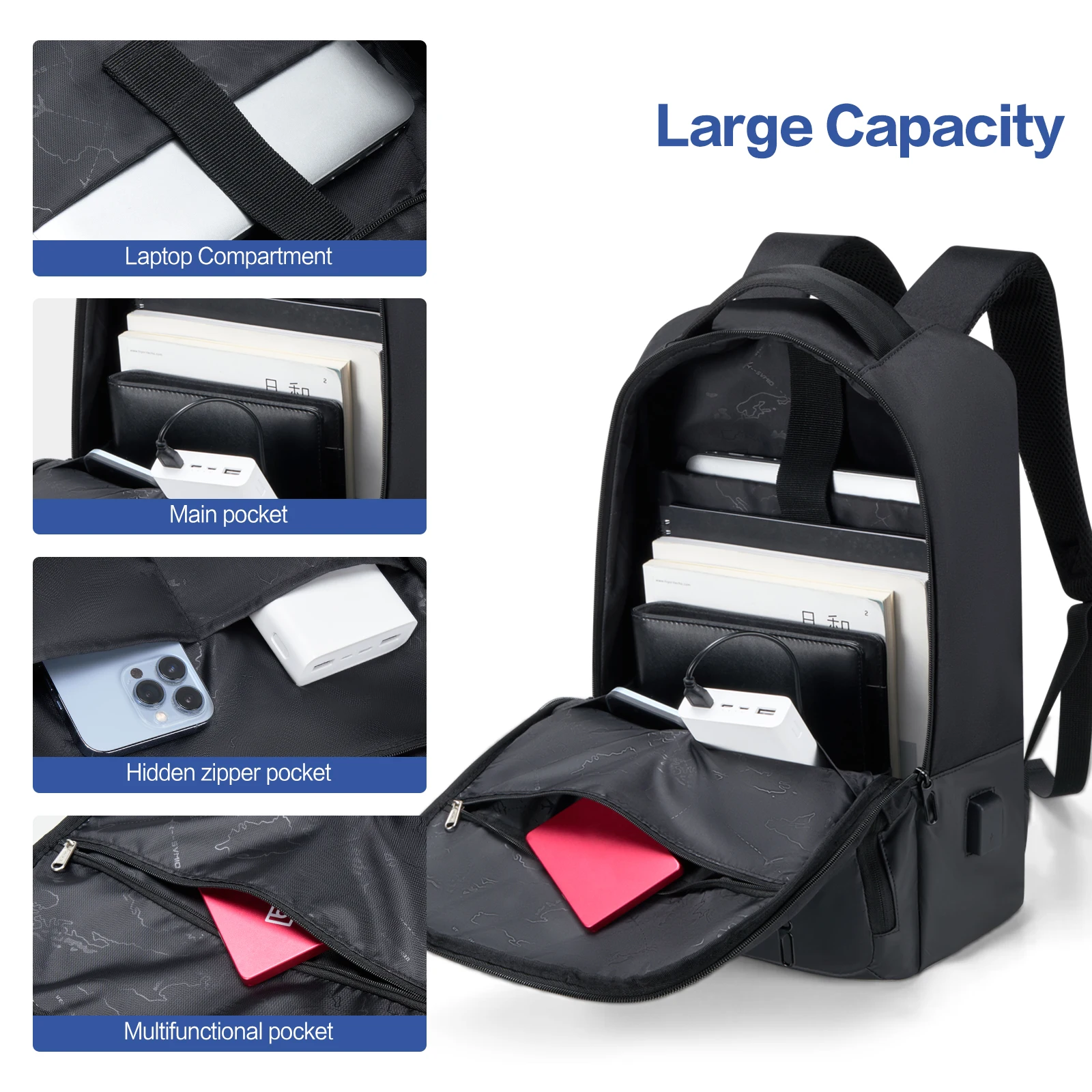 Thumbnail 3 - #64 Latest USB Charging Backpacks Offers
