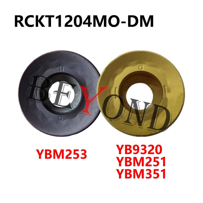 RCKT1204MO-DM YBM251 YBM253 YBM351 YB9320 100% оригинальные твердосплавные вставки, обработанные из нержавеющей стали, Фрезерный резак RCKT 1204 MO