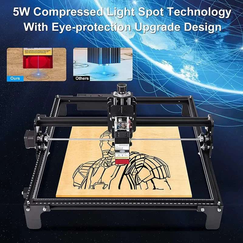 DOBTIAN 4240 Powerful Laser Engraver Cutting Machine DIY Metal GRBL CNC Laser Engraving Router Cutter Wood Work Area 420*400m