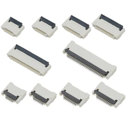 FPC FFC Connector Socket Pitch 0.5mm Back Flip Front Insert Horiztontal Socket 4/6/8/10/12/14/16/18/20/22/24/30/36/40/50/60 Pin