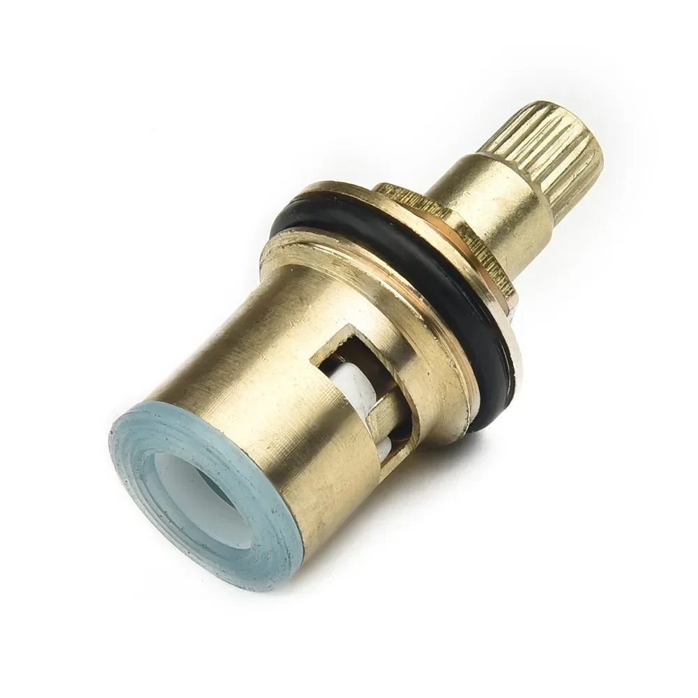 Kraan Vervanging 1/4 Turn G1/2 "Keramische Schijf Cartridge Hot Cold Tap Klep G1/2 Volledig Koperen 20mm Quick Opening Kraan