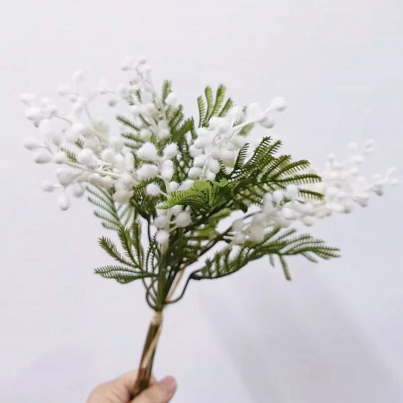 14.96 インチ人工アカシアミモザ造花家の装飾用 INS 北欧スタイルの花束