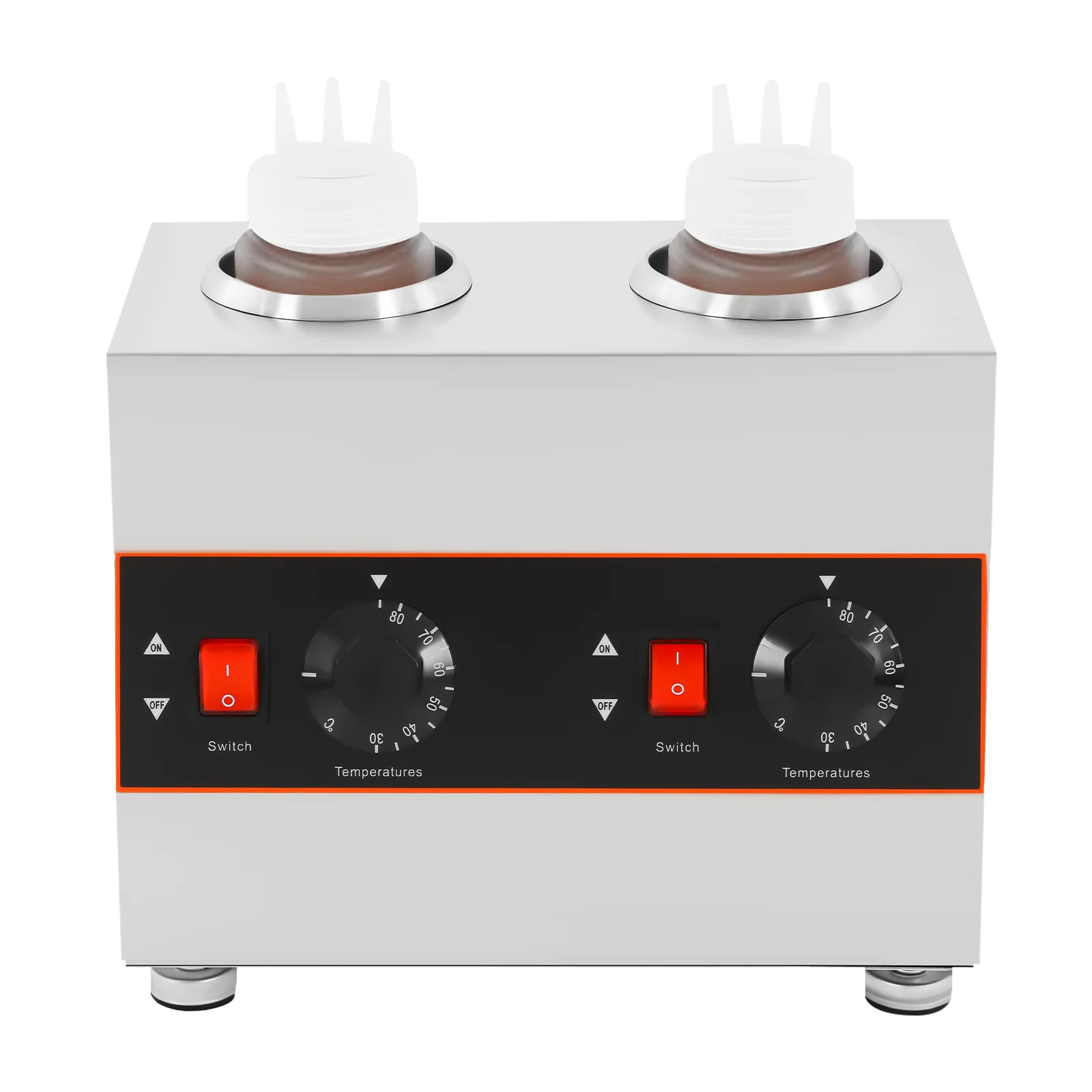 

Электрический подогреватель шоколадного соуса из нержавеющей стали 201, подогреватель бутылок, дозатор горячего сырного соуса с отжимной бутылкой