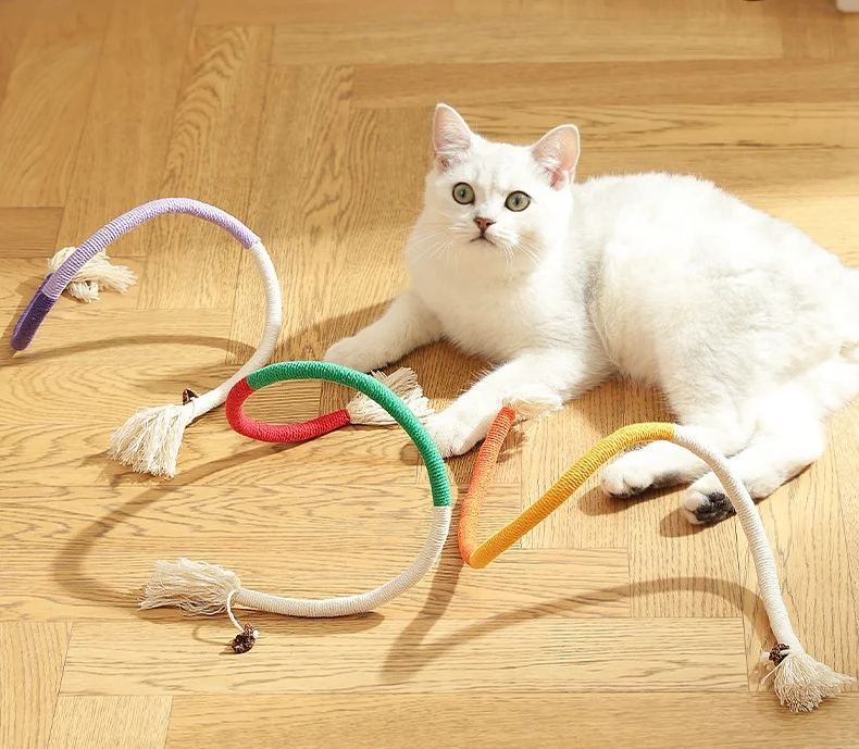 

Приманка для кошек и веревка, инструмент для саморасслабления, шлифовки зубов и чистки зубов, игрушки, прочная хлопковая веревка
