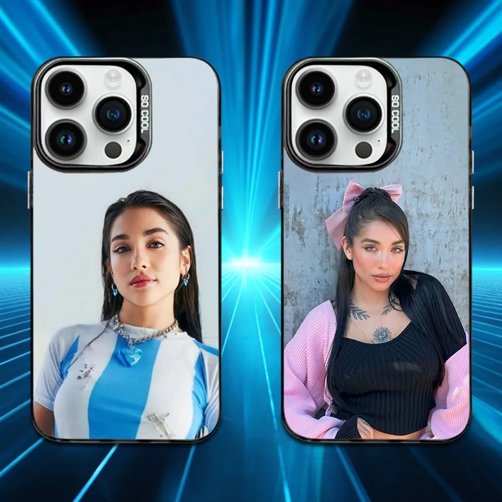 

M-Maria B-Becerra Singer Phone Case For iPhone 16,15,14,13,12,11,Mini,Pro,MAX Black Matte Shockproof Cover