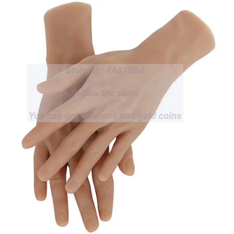 Unisex Tpe Hand Mannequin Gloves, Magic Prosthetic Props, Silicone Jewelry, Medical Cosmetology, D361, 26cm, 1Set