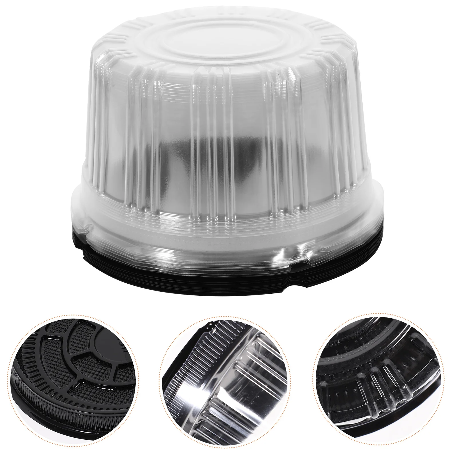 10 Pcs Cake Cheese Storage Box Containers Carriers with Lids Clear Round Mousse Pie Plastic for The Pet Biscuit