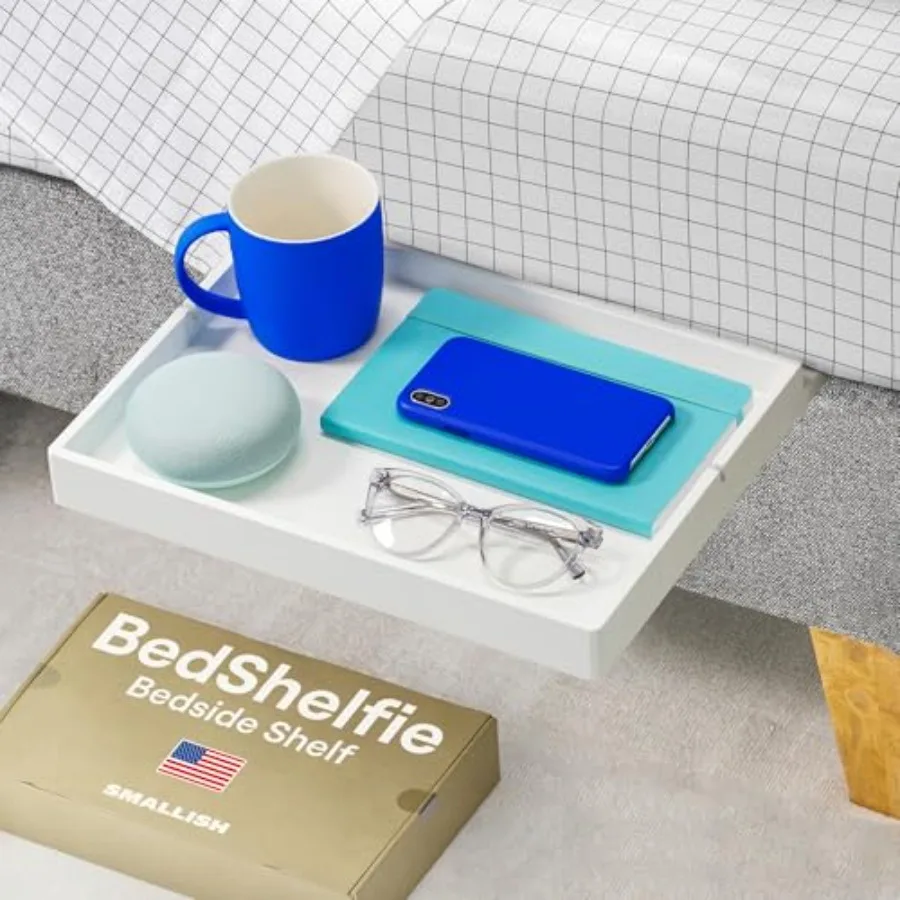 

Bedside Shelf for Dorm Room Bunk Bed and Top Bunk College Dorm Room Essentials Bedside Caddy Clip on Floating Desk Tray Bed Sid