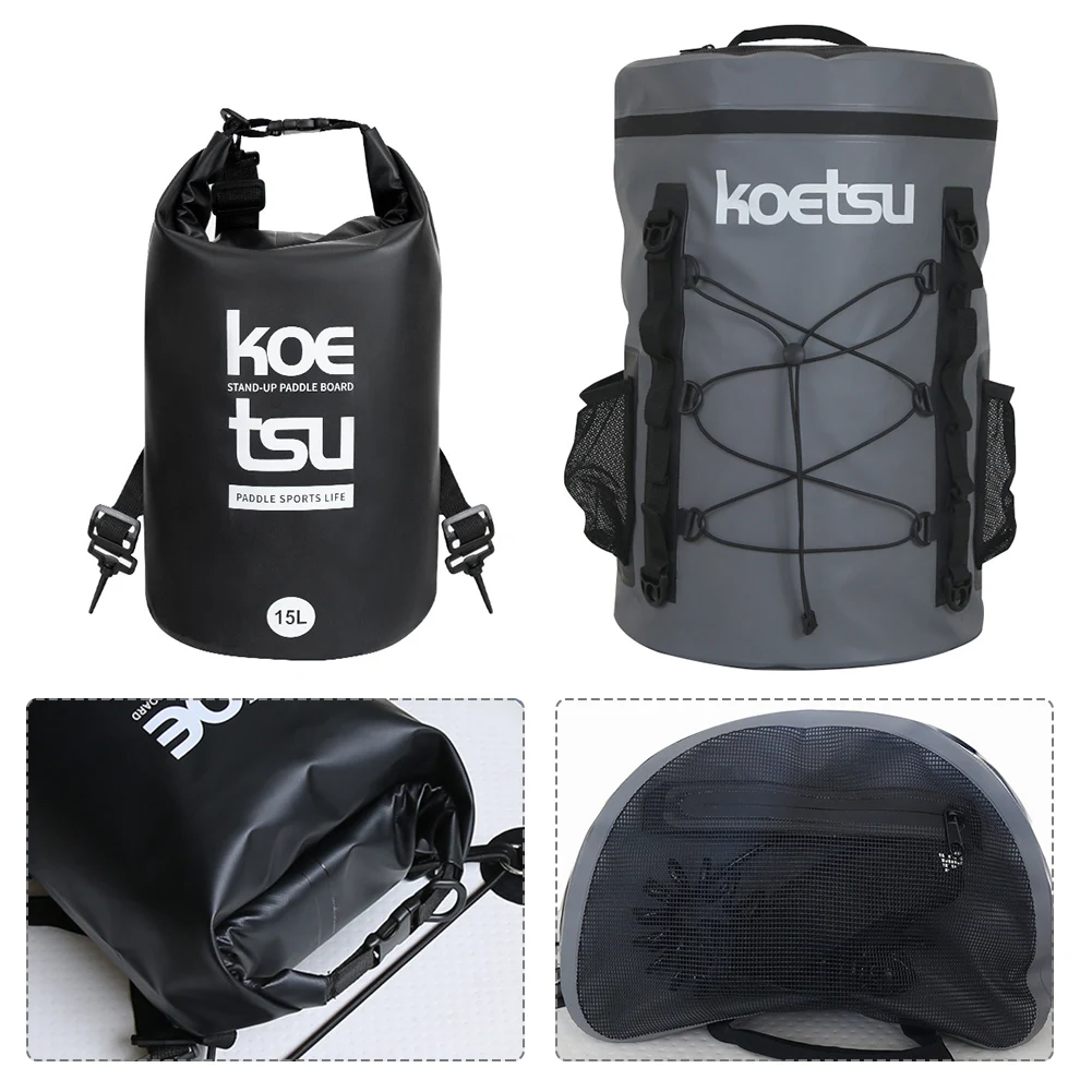 15-40l-パドルボードバッグ防水パドルボードデッキバッグ大容量ドライバッグ収納バッグ-sup-とカヤック用